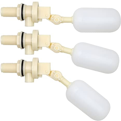 1/2 Zoll Wasser Float Kugelhahn mit Einstellbarem Arm Abschaltung Automatische Füllzufuhr Luftbefeuchter Wassertank, Wasserkugelhahn, Teichschwimmer Ersatzventil, 3 Stück