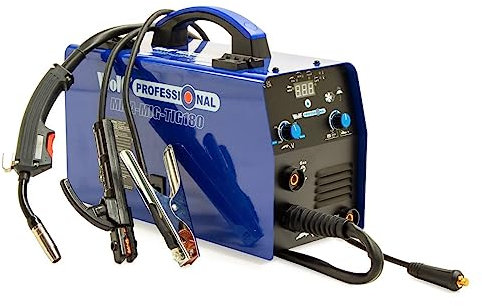 170A 230V Welder 40amp - 170amp Wolf MMA MIG Gas No Gas TIG 180 Digital Display Smooth DC Combination 5 Function Welding Machine with Kit - 2 Years Warranty