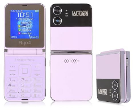 Téléphone Portable Senior à Rabat, Design à Rabat, Double écran, Grands Boutons, Cadran Rapide, Son Clair, Caméra HD, Lampe de Poche LED (Purple)