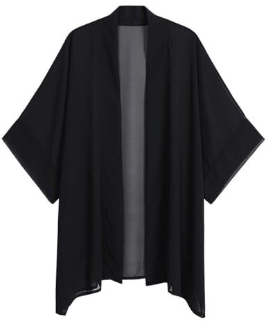 Kimono bohemio de gasa para mujer, cárdigan de playa, bikini, bufanda, blusa para trajes de baño, talla única grande