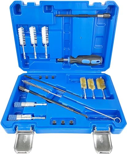 Thsakzo Injektorsitz- Und Schacht-Reinigungs-Satz,Injektor Sitz Und Welle Reinigung Kit,Injektor Dichtung Sitz Werkzeug Set,Injektor Stahldraht-BüRsten FüR EinspritzdüSen Und SchäFte (14)