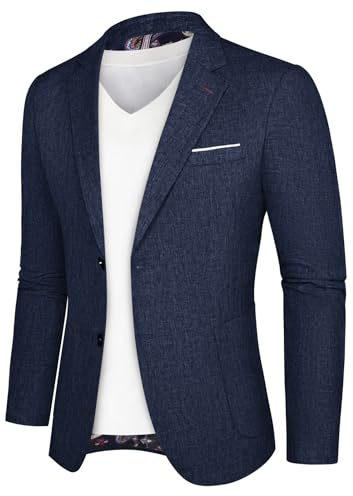 PJ Paul Jones Veste blazer pour homme, style sportif, coupe régulière, moderne, pour les loisirs, avec 2 boutons, bleu marine, M