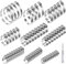 Omsscun 58 Stk Schlauchschellen Set, Einstellbare 8-114mm Rohrschellen mit Schraubendrier, Schlauchklemme Edelstahl 304, 9 Größen Rohrschelle für Wasserleitung, Automotive, Waschmaschine