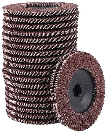 20 Pezzi Dischi Lamellari, 100 x 16 mm Disco Abrasivo a Grana 80 Dischi Lamellari in Carta Vetrata Mola Abrasiva