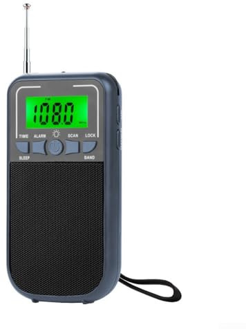 SPORTARC Bärbar Fickradio, Liten Radio, FM/AM/SW Kortvåg Lätt Fickradio Batteridriven för Familj och Seniorer (Grå)