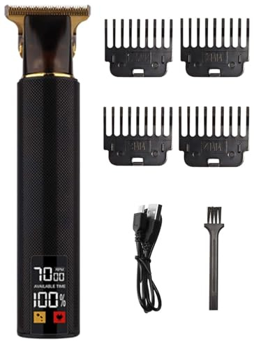 Hair Clippers Men,Cordless Beard Trimmer,Professional Clippers Grooming Kit,Precision T-Blade Mens Trimmer with LED,Shavers for Men Beard Shaper,Electric Razor USB Rechargeable,Gifts for Mens