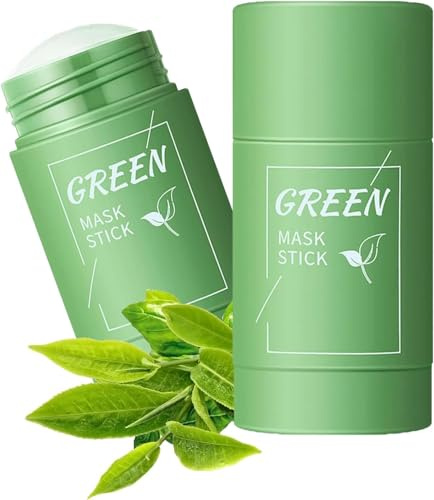 Green Tea Mask Stick,Mascarilla de Té Verde Limpiadora Facial,Reduce Poros,Equilibra Grasa e Hidrata,Elimina Puntos Negros