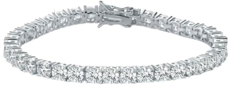 t♀d♂ jewels Bracciale Tennis in Argento 3mm 925 Rodiato con Zirconi Bianchi Taglio Diamante da donna e da uomo (16 Centimetri)