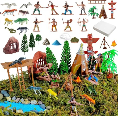 GW Box 69 Pcs Indian Diorama Supplies