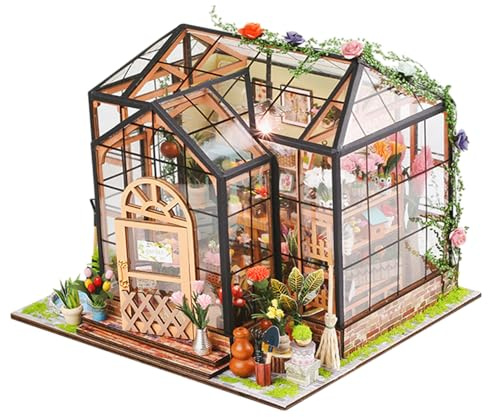 Kit Per La Casa In Miniatura - Kit Di Costruzione Di Mini Casa | Kit Per Costruire Case Con Mobili E Colla Per Strumenti | Kit Di Costruzione Di Modelli Di Serra Con Mobili E Colla