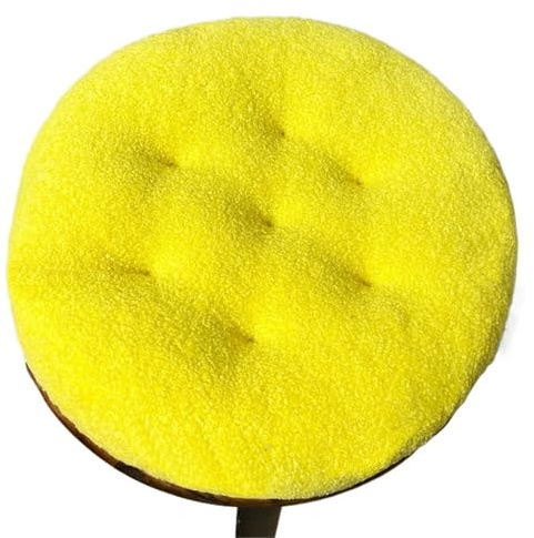 XCTDSVAH Trädgårdsstolsdyna stillasittande sittkudde, 1 st, kort stol, tjock, fluffig, rund, hemtextilprodukter (gul, 40 x 40 cm)