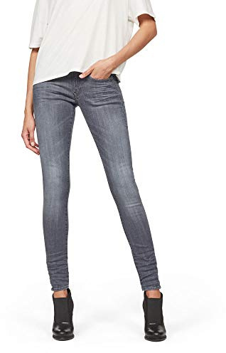 G-STAR Donna Lynn D-Mid Waist Super Skinny Jeans, Blu (medium aged D06333-9296-071), 24W / 30L