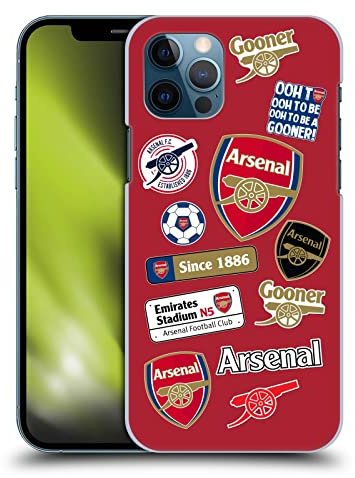 Head Case Designs Officially Licensed Arsenal FC Collage Logos Hard Back Case Compatible With Apple iPhone 12 / iPhone 12 Pro