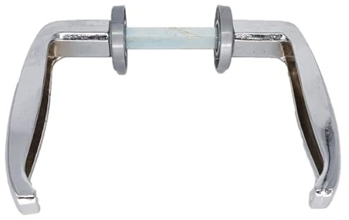 TLDSHOP® - Maniglia per porte metalliche o in ferro - spessore porta - colore CROMATA - Spessore porta: (25÷38 (mm)