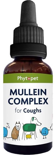 Phytopet Mullien-komplex | 100 % naturligt örtmedel | brösthosta och allroundstöd för lungorna | för hundar, katter, hästar, fåglar, husdjur | 30 ml |
