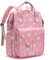 Mimfutu Blumen Rucksack Damen 15,6 Zoll Laptop Rucksack Schulrucksack Mädchen Teenager für Schule Arbeit Uni Studenten Lehrer Business Büro (Gänseblümchen Rosa)
