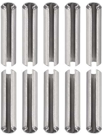 DTGN M5 x 40mm (DxL) Scanalato Molla Perno - 20pz - Ottimo per Automobile Riparazione e Macchina Progetti - Scanalato Molla Acciaio Perno - Argentato