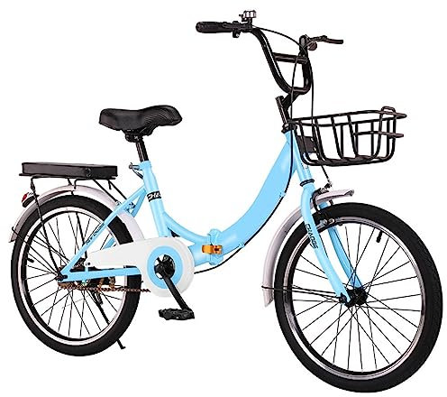 Fahrrad-Faltrad, Falträder mit hohem Kohlenstoffstahlrahmen, höhenverstellbar, mit hinterem Tragegepäckträger, leichtes tragbares Fahrrad für Frauen und Männer