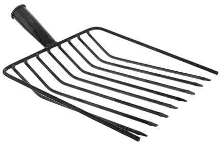 UKCOCO Punta Di Ricambio Acciaio Per Forca Da Letame Attrezzo Per Giardinaggio e Manutenzione Del Prato Con Design Denti Per Lavorazione Del Terreno Efficiente e Facile Da Pulire
