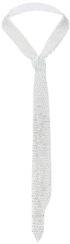 CABODYALS Cravatte con Strass Bianchi, Cristalli Scintillanti, Sottili Collane In Lega di Diamanti con Glitter, Punk, Bohémien, Lunghe Catene per Il Corpo, Gioielli per Donne, Costumi, Feste, Cosplay,