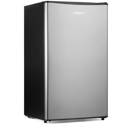 Subcold Cave90 LED Undercounter Stainless Steel Solid Door Beer Fridge | Versatile Wine and Drinks Freestanding Fridge with Reversible Door and Can Dispenser for Home, Office or Man cave | 89 Cans