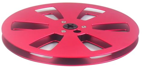 Bobine vide en alliage d'aluminium de 6,35 mm et 17,8 cm pour magnétoscopes à 6 trous pour plateau sonore ouvert Bobine en alliage d'aluminium