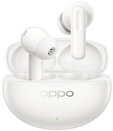 OPPO Enco Air5 Pro Auricolari True Wireless, Bluetooth 6.0 In-Ear Stereo, ANC 55dB, Triplo Mic Chiamate Chiare IA, Audio Hi-Res, 54 Ore Autonomia, Bassi Profondi, IP55, Pearl White