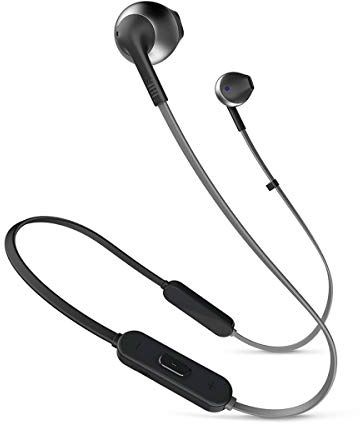 JBL Tune 205 BT Wireless In-Ear Earbud Headphones with Bluetooth, Microphone and Flat Tangle-Free Cable, Black
