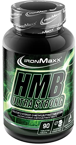 IronMaxx HMB Tabletten Ultra Strong 90 Stk. - ß-Hydroxy-ß-Methylbutyrat hochdosiert, Aminosäure Leucin, Ergänzung zur Sporternährung