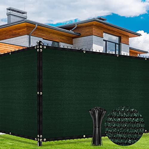 Duerer Rete Ombreggiante Verde 1.5m x 15.2m Telo Ombreggiante Frangivista Rete per Recinzioni Giardino 170g/m² Alta densità Tessuto con Fascette per All'aperto Privacy Terrazzo Balcone (Verde)