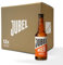 JUBEL Peach Beer (12x330ml Bottles) | Award Winning Gluten Free Beer | Vegan/Low Calorie/Low Sugar | Dangerously Refreshing Fruit Lager | Sociable 4% ABV |B Corp Certified