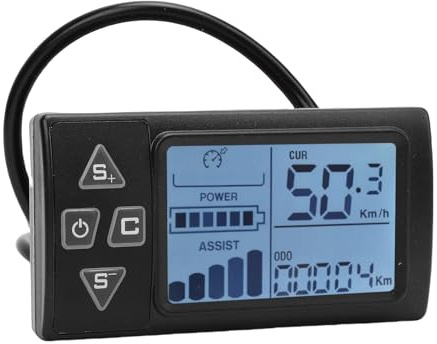 Goshyda Elektrofahrrad -LCD -Display, Water Proof Bike LCD -Panel, E -Scooter -Anzeigemesser -Bedienfeld für das Radfahren