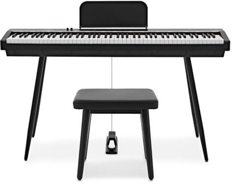 Keynote Compact Digital Stage Piano with Bluetooth, Stool Pack