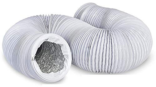 Blauberg UK BLAUFLEX COMBI/102/3 WHITE 3 Metre Long, Flexible Ducting, 4 Layer HVAC Ventilation Air Hose-for Grow Tents, Dryer Rooms, House Vent Register Lines