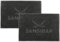 Sansibar Badematte 2er Set 50x80 cm – Badvorleger, Badteppich aus Reiner Baumwolle – Oeko-TEX, rutschfest und waschbar – Sylt-Design - Anthrazit