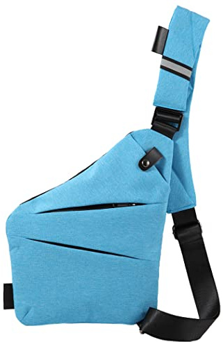 Ovecat Sac à bandoulière antivol, unisexe, bleu clair