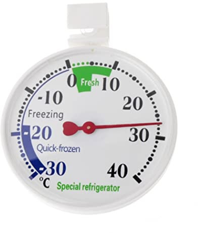 Termometro per congelatore in frigorifero Dispositivo di misurazione della temperatura del frigorifero con quadrante grande con bevana di aspirazione termometro per congelatore