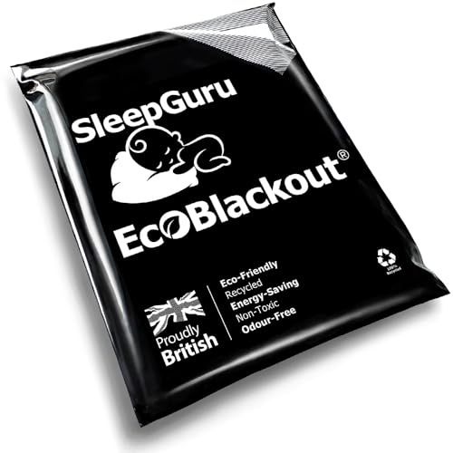 SleepGuru® EcoBlackout | Baby-Friendly | Odour-Free 100% Blackout Blind | 100% Recycled Material No Harsh Chemicals | Warmer Winter, Cooler Summer | Energy Saving | Exclusive MaximoLife Cutting Grid