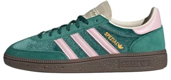 adidas Handball Spezial WMNS Shoes, Collegiate Green/Clear Pink/Cream White, Size 7.5