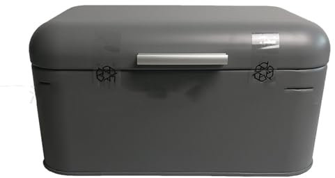 Jiangmen tillverkare metall bröd låda järn retro kök lagring tank järn bröd låda förvaring k-011s/699(Small flat cover gray)