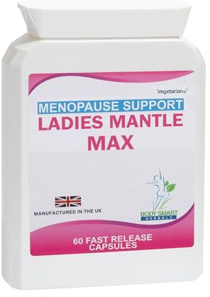 Ladies Mantle Max Menopause Support Supplement, 60 Capsules Red Clover Wild Yam Agnus Castus Lady's