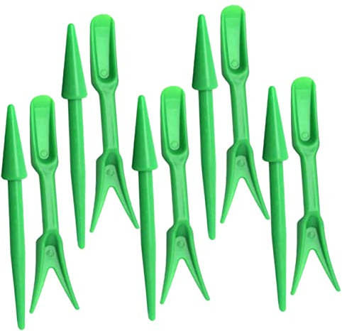 BESTonZON Plant Transplanting Tools Set with Dibbers and Seed Punchers for Indoor and Outdoor Gardening, Mini Bulb Planter Kit 10 Sets for Bonsai and House Plant Care