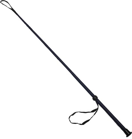 KetoBarrow Horse Riding Crop Equestrian Crop Nylon 65cm with Wrist Strap - Navy Blue