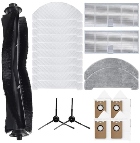 LatoYard Kit de accesorios de paño de trapeador con filtro principal y lateral para Laresar Clean para aspiradora robot L6 Pro, incluye bolsas de polvo y trapos