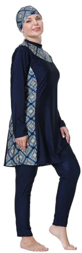 Maillot de bain musulman pour femme - Grande taille - Maillot de bain à manches longues - Burkini pour l'été, la plage, la piscine, les vacances