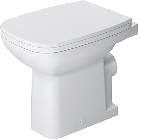 Duravit D-Code WC au sol Compact, chasse deau plate, 350x480x385mm, 2109090000, Couleur: Blanc brillant