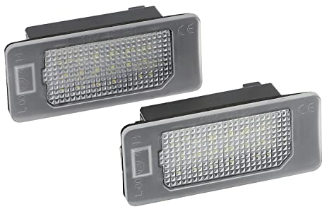 AUTO-STYLE Satz LED Nummerschildbeleuchtung kompatibel mit Audi/Volkswagen/Skoda/Porsche diverse Modelle
