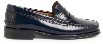 Pisamonas Zapatos Castellanos Mocasines De Piel para Niño Talla 37 Color Azul Marino
