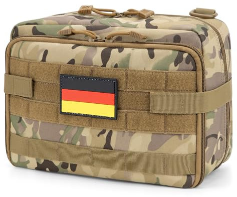 Jueachy Borsa tattica Molle Admin Bag Utility Tool Pouch Molle Attacco EDC Grandi Tasche Molle Accessori marsupio uomo Tattica Militare Borsello per Campeggio Piccolo Strumento All'aperto