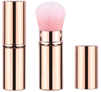 Xinpinzhou Gold Retractable Makeup Brush for Blush Foundation Powder